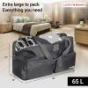 imageLucky Travel Duffel Bags 85L Gym Bag Travel Bag ampamp Large Duffle Bag for Men Foldable Overnight Weekender Bags for Women ampamp Men with Adjustable Shoulder Strap BlackCharcoal