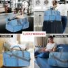 imageLucky Travel Duffel Bags 85L Gym Bag Travel Bag ampamp Large Duffle Bag for Men Foldable Overnight Weekender Bags for Women ampamp Men with Adjustable Shoulder Strap BlackLight Blue