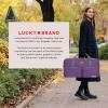 imageLucky Travel Duffel Bags 85L Gym Bag Travel Bag ampamp Large Duffle Bag for Men Foldable Overnight Weekender Bags for Women ampamp Men with Adjustable Shoulder Strap BlackPurple