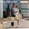 imageLucky Travel Duffel Bags 85L Gym Bag Travel Bag ampamp Large Duffle Bag for Men Foldable Overnight Weekender Bags for Women ampamp Men with Adjustable Shoulder Strap BlackTan