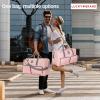 imageLucky Travel Duffel Bags 85L Gym Bag Travel Bag ampamp Large Duffle Bag for Men Foldable Overnight Weekender Bags for Women ampamp Men with Adjustable Shoulder Strap BlackBridal Rose