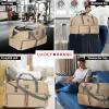 imageLucky Travel Duffel Bags 85L Gym Bag Travel Bag ampamp Large Duffle Bag for Men Foldable Overnight Weekender Bags for Women ampamp Men with Adjustable Shoulder Strap BlackTan