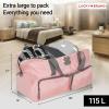 imageLucky Travel Duffel Bags 85L Gym Bag Travel Bag ampamp Large Duffle Bag for Men Foldable Overnight Weekender Bags for Women ampamp Men with Adjustable Shoulder Strap BlackBridal Rose