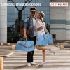 imageLucky Travel Duffel Bags 85L Gym Bag Travel Bag ampamp Large Duffle Bag for Men Foldable Overnight Weekender Bags for Women ampamp Men with Adjustable Shoulder Strap BlackLight Blue