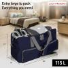 imageLucky Travel Duffel Bags 85L Gym Bag Travel Bag ampamp Large Duffle Bag for Men Foldable Overnight Weekender Bags for Women ampamp Men with Adjustable Shoulder Strap BlackNavy