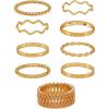 imageLUCKY BRAND 9 Pieces Trendy Rings Set Inner Diameter 17mm