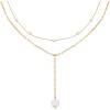 imageLucky Brand 2 Layer Fresh Water Pearl Pendant Necklace