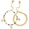 imageLucky Brand 2 Pieces Stars and Round Discs Dangle Bracelet