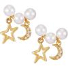 imageLucky Brand Cubic Zicornia Imitation Pearls Stud Earrings