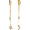 imageLucky Brand Drop Chain With Cubic Zirconia StarampampMoon Pendants Earrings