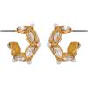 imageLucky Brand Hoop Earrings With Marquise Stones And Mini Imiatation Stones