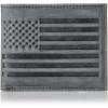 Flag Embossed Leather - Black