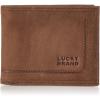 imageLucky Brand Mens Bifold Wallet  ID Window  Card Slots  Genuine Leather  Organization  Durable  StylishGrooved Leather  Brown