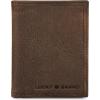 imageLucky Brand Mens Trifold Wallet  ID Window  Card Slots Organization  Durable  Stylish DBL Stitched LeatherBrown LFold