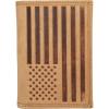 imageLucky Brand Mens Trifold Wallet  Id Window  Card Slots  Leather  Organization  Durable  StylishFlag Embossed Leather  Tan
