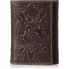 imageLucky Brand Mens Trifold Wallet  Id Window  Card Slots  Leather  Organization  Durable  StylishLeather Western  Brown