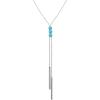 Silver Y Shaped with Howlite Stone Pendant
