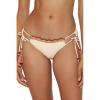 imageLucky Brand Womens Malaga Crochet Trim Tie Side Bikini Bottom Cheeky Coverage Swimwear SeparatesNatural