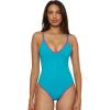 imageLucky Brand Womens Marbella One Piece Swimsuit Adjustable Bathing SuitsOcean