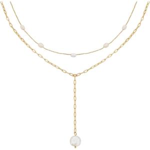 imageLucky Brand 2 Layer Fresh Water Pearl Pendant Necklace