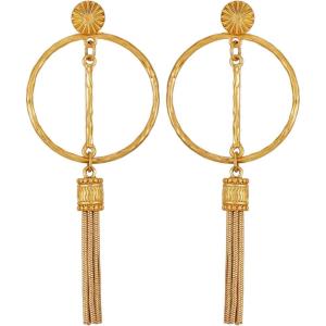 imageLucky Brand Chic Hoop And Drop Chain Earrings