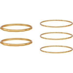 imageLucky Brand Gold Plated 5 Pack Bangles