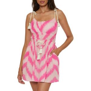 imageLucky Brand Ibiza Tie Dye Dress Casual Beach Cover Ups for WomenCandy Pink