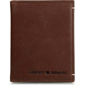 imageLucky Brand Mens Bifold Wallet  ID Window  Card Slots  Genuine Leather  Organization  Durable  StylishSmooth Leather  Brown