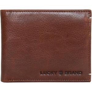 imageLucky Brand Mens Bifold Wallet  ID Window  Card Slots Organization  Durable  Stylish Smooth LeatherBrown One Size