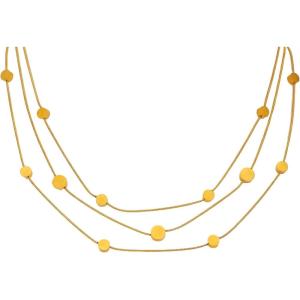 imageLucky Brand Real Gold Plated 3 Layer Necklace