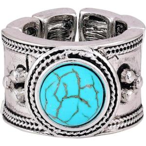imageLucky Brand Single Howlite Stone Statement Ring  Size 7