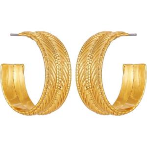imageLucky Brand Trendy Textured Surface Hoop Earrings