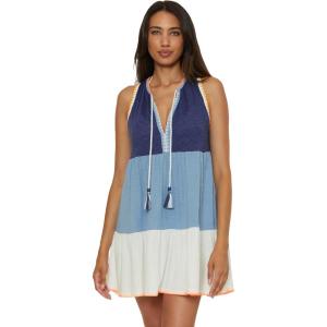 imageLucky Brand Womens Lagos Tiered Dress Casual Beach Cover UpsNavy