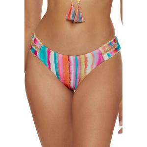imageLucky Brand Womens Porto Covo Tab Side Hipster Bikini Bottom Swimwear SeparatesMulticolor