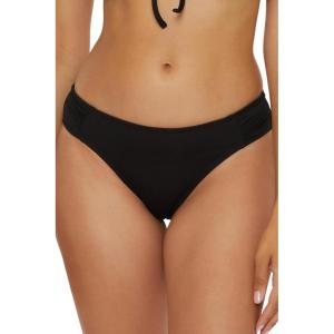 imageLucky Brand Womens Sea of Love Shirred Hipster Bikini Bottom Cheeky Coverage Swimwear SeparatesBlack