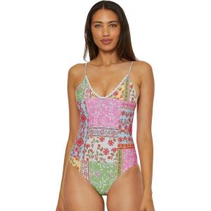 imageLucky Brand Womens Seville Maillot One Piece Swimsuit Adjustable Bathing SuitsMulticolor