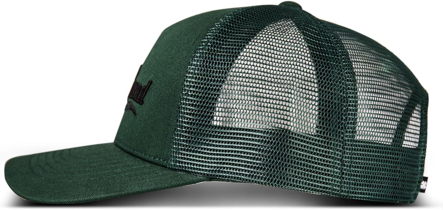 imageLucky Brand Trucker Hat  Snapback  Adjustable  Mesh Back  Retro  Baseball Cap  Golf  Fishing  American HeritageBorn in America  Green