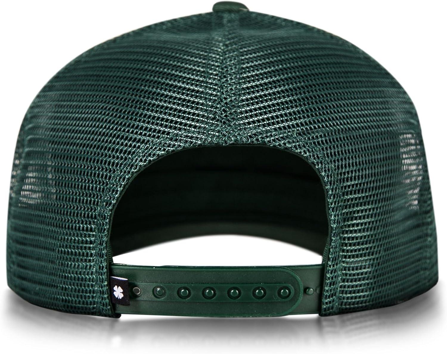 imageLucky Brand Trucker Hat  Snapback  Adjustable  Mesh Back  Retro  Baseball Cap  Golf  Fishing  American HeritageBorn in America  Green