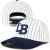 imageLucky Brand Classic Cotton Adjustable  Dad Hat  Baseball Cap  Fishing  Low Profile  5 Panel DesignEmbroidered Lb Logo  Pin Stripe