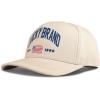 imageLucky Brand Classic Cotton Adjustable  Dad Hat  Baseball Cap  Fishing  Low Profile  5 Panel DesignFlag  Cream