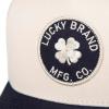 imageLucky Brand Classic Cotton Adjustable  Dad Hat  Baseball Cap  Fishing  Low Profile  5 Panel DesignMfg Co Patch  Ivory