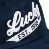 imageLucky Brand Classic Cotton Hat  Adjustable  Dad Hat  Baseball Cap  Golf  Fishing  Low Profile  5 Panel Design1990 Embroidered  Navy