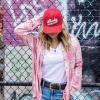 imageLucky Brand Classic Cotton Hat  Adjustable  Dad Hat  Baseball Cap  Golf  Fishing  Low Profile  5 Panel Design1990 Embroidered  Red