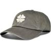 imageLucky Brand Classic Cotton Hat  Adjustable  Dad Hat  Baseball Cap  Golf  Fishing  Low Profile  5 Panel DesignClover  Charcoal Grey