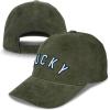 imageLucky Brand Classic Cotton Hat  Adjustable  Dad Hat  Baseball Cap  Golf  Fishing  Low Profile  5 Panel DesignCorduroy  Caper