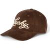 imageLucky Brand Classic Cotton Hat  Adjustable  Dad Hat  Baseball Cap  Golf  Fishing  Low Profile  5 Panel DesignScript Corduroy  Brown