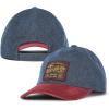 imageLucky Brand Classic Cotton Hat  Adjustable  Dad Hat  Baseball Cap  Golf  Fishing  Low Profile  5 Panel DesignVintage Denim  Red