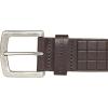 imageLucky Brand Mens Genuine Leather Belt  Classic  Casual  Everyday  Western  American Heritage  Metal BuckleGrid Tooled Embossed  Brown