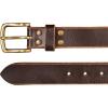 imageLucky Brand Mens Jeans Leather Belt Classic Casual Dress Everyday American Heritage Genuine Leather Metal BuckleRaw Edge  Brown