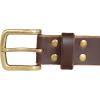 imageLucky Brand Mens Jeans Leather Belt Classic Casual Dress Everyday American Heritage Genuine Leather Metal BuckleRaw Edge  Brown